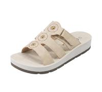 CLEIKS Sandali Donna Estivi, Sandali Pianta Larga Regolabili, Scarpe Comode per Vacanze Estive (Khaki, 38 EU, WCL260429-7)