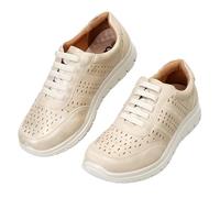 CLEIKS Scarpe Donna Mocassini Scarpe Comode Leggeri per Uso Quotidiano Un Colpo Solo (Beige, 37 EU, WCL260333-7)
