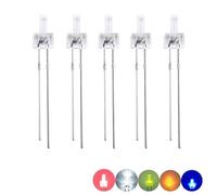 Cleiscry 100 pezzi, 2 mm, piano multicolore, lenti trasparenti e impermeabili, diversi set di componenti verde, blu, bianco, giallo, rosso, per progetti scientifici, scuole e