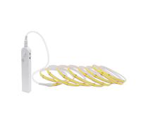Cleiscry Striscia LED adesive 1M 2M 3M con rilevatore di movimento, batteria ricaricabile con accensione/spegnimento automatico e timer per camera da letto, scala, bagno, cucina, gradini, letto