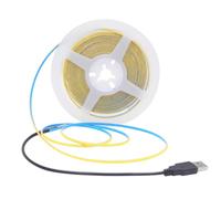 Cleiscry Striscia LED COB da 5 V, 400 LED/M, 5 mm, senza dotless, per illuminazione domestica, illuminazione (luce naturale 4000 K, 1 m)