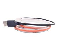 Cleiscry Striscia LED COB USB, 1 m, 2 m, 400 LED/m, DC5 V, RA>90, senza dimmer, flessibile, ad alta densità, per TV PC, decorazione di interni (luce rossa (625 nm), 2 m (con presa USB)
