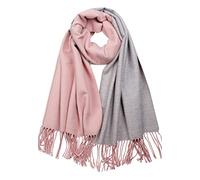 CLELLA Sciarpe In Cashmere Per Donna Sciarpe e Scialli In Morbida Pashmina Reversibile Lungo Grande Inverno Caldo e SpessoCon Nappa Regali Donna 200 x 70 cm (Rosa)