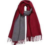 CLELLA Sciarpe In Cashmere Per Donna Sciarpe e Scialli In Morbida Pashmina Reversibile Lungo Grande Inverno Caldo e SpessoCon Nappa Regali Donna 200 x 70 cm (Borgogna)