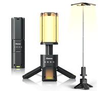Clemas Lampada da campeggio telescopica ricaricabile, 14000 mAh, LED multifunzione, lanterna magnetica da campeggio, per cantieri, senza fili, dimmerabile, alimentazione portatile, 6000 lm, IPX5,