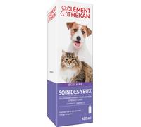 Clément Thékan - Cura degli occhi - Soluzione detergente per gli occhi - Cani e gatti - Pulisce ed elimina le impurità - Flacone da 100 ml