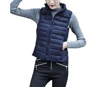 Clementie Gilet per Escursionismo e attività all?Aperto da Donna,Piumino Senza Maniche, da Donna, Leggero, Impermeabile, Ripiegabile (L,Blu 02)