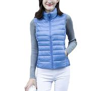 Clementie Gilet per Escursionismo e attività all?Aperto da Donna,Piumino Senza Maniche, da Donna, Leggero, Impermeabile, Ripiegabile (S,Blu 01)