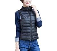 Clementie Gilet per Escursionismo e attività all?Aperto da Donna,Piumino Senza Maniche, da Donna, Leggero, Impermeabile, Ripiegabile (XL,Nero)