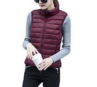 Clementie Gilet per Escursionismo e attività all?Aperto da Donna,Piumino Senza Maniche, da Donna, Leggero, Impermeabile, Ripiegabile (XL,Rosso 01)