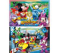 Clementoni - 07034 - Supercolor Puzzle - Mickey And The Roadster Racers - 2 x 20 Pezzi