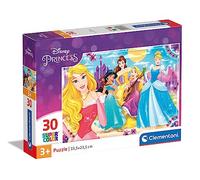 Clementoni - 08503 - Supercolor Puzzle - Disney Princess - 30 Pezzi - Puzzle Bambini 3 Anni, Puzzle Cartoni Animati - Made In Italy