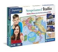 Clementoni - 12026 - Sapientino - Scopriamo L'Italia, puzzle cartina fisica e politica Italia - gioco educativo 6 anni, gioco di geografia - Made in Italy