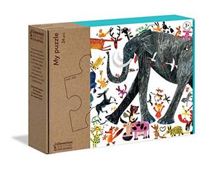 Clementoni - 16217 - My Puzzle - Zampe, c’è una festa - puzzle bambini 3 anni - puzzle 24 pezzi - materiali 100% riciclati - Play For Future - Made in Italy