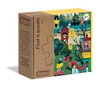 Clementoni - 16219 - Find It Puzzle - Into My Garden, puzzle bambini 4 anni, gioco educativo, puzzle bambini 60 pezzi - Made in Italy - Play For Future, cartone 100% riciclato