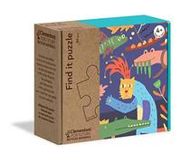 Clementoni - 16221 - Find It Puzzle - Bungle in The Jungle, puzzle bambini 4 anni, gioco educativo, puzzle bambini 60 pezzi - Made in Italy - Play For Future, cartone 100% riciclato