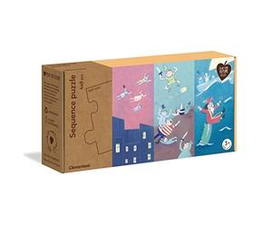 Clementoni - 16251 - Sequence Puzzle - Fairy Tales - puzzle bambini 3 anni, gioco educativo, puzzle sequenza - Made in Italy - Play For Future, cartone 100% riciclato