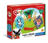 Clementoni - 16282 - Sapientino - Gioco Bing - Lacci e Forme, infila e sfila Forme - Play for Future - Made in Italy - Gioco educativo 3 Anni (Versione in Italiano)