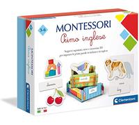 Clementoni 16322, Montessori, Primo Inglese, Made in Italy, 3 Anni, Gioco Educativo per Imparare Inglese, Multicolore, (Versione in Italiano)