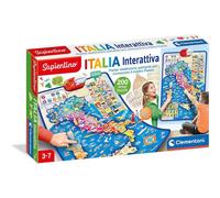 Clementoni Sapientino - Italia Interattiva, Gioco Educativo Bambini 3-7 Anni, Mappa Parlante, Poster Elettronico per Imparare la Geografia, 5 modalità di Gioco, 200 Touchpoint, Lingua Italiana, 16445