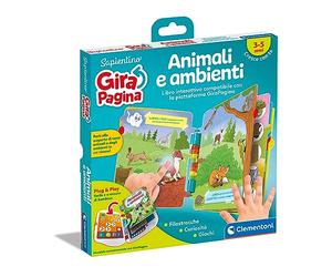 Clementoni - 16643 - Sapientino - Girapagina, Animali E Ambienti - Libro Educativo Ed Interattivo per Stimolare L'Interesse alla Lettura, per Bambini 3-5 Anni (Gioco in Italiano)