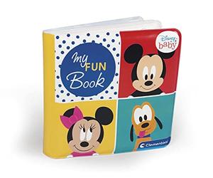 Clementoni - 17720 - Disney Baby My Fun Book - Libro Neonati, Gioco Bambini 6 Mesi, libricino Impermeabile Ideale per Bagnetto, 100% Lavabile in Lavatrice