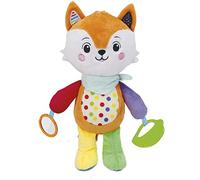 Clementoni - 17792 - Happy Fox - Peluche Neonato, Giocattolo Bambini 0-36 Mesi - 100% Lavabile