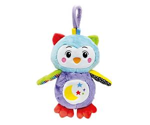 Clementoni - 17801 - Good Night Owl - Peluche Neonato Interattivo, Luce Notturna, Luci E Suoni, Giocattolo Bambini 0-36 Mesi