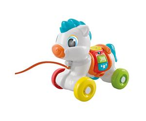 Clementoni - 17812 - Pull Along Pony - Early Development & Activity Toys, First Steps, Animal Push And Pull Toy, Walker Toy, Learning Toys, Toddler 10 Months, Early Years, Infant Toys, Made In Italy