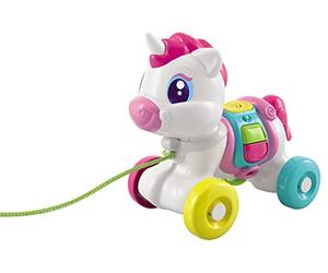 Clementoni - 17813 - Pull Along Unicorn - Early Development & Activity Toys, First Steps, Animal Push And Pull Toy, Walker Toy, Learning Toys, Toddler 10 Months, Early Years, Infant Toy, Made In Italy