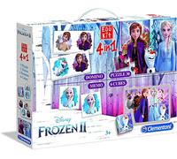 Clementoni - 18059 - Edukit 4 in 1 - Disney Frozen 2 - set di giochi (memo, domino, cubi, puzzle 30 pezzi) - gioco educativo 3 anni, gioco memory, puzzle bambini - Made in Italy