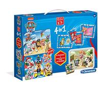 Clementoni - 18097 - Edukit 4 in 1 - Paw Patrol (memo, 2 puzzle da 30 pezzi, cubi) - Made in Italy - Memory - Gioco di Memoria e logica, puzzle bambini, gioco educativo 3 Anni+