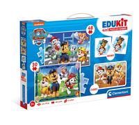Clementoni - 18291 - Edukit 4 In 1 Paw Patrol (30 And 48 Pieces Puzzle, Memo And