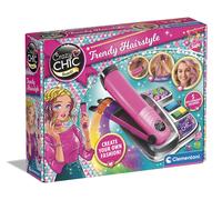 Clementoni 18750 Crazy Chic-Trendy Hairstyle-Hair Chalk Set, Washable Colour Bru
