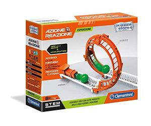 Clementoni - 19083 - Azione e Reazione - Giro della Morte + Acceleratore - Made in Italy, espansione Pista per biglie, Gioco scientifico Bambini 8 Anni+