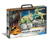 Clementoni Jurassic World 3 Dominion-Triceratopo e Velociraptor-Dinosauri, Kit F