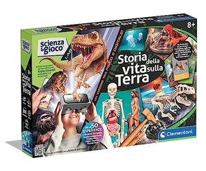 Clementoni - 19337 - Scienza e Gioco Lab - Storia della Vita sulla Terra - Laboratorio Scientifico Bambini 8 Anni, Esperimenti di Scienza, App Dedicata, attività con Realtà Aumentata, Made in Italy