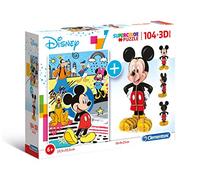 Clementoni - 20157 - Puzzle 104 pezzi + 3D Model - Mickey Mouse - Disney, puzzle bambini