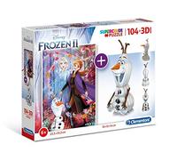 Clementoni - 20170 - Puzzle 104 Pezzi + 3D Model - Disney Frozen 2 - Made In Italy - Puzzle Bambini 6 Anni +