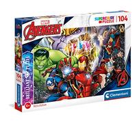 Clementoni - 20181 - Supercolor Puzzle Brilliant - Marvel - 104 pezzi - Made in Italy, puzzle bambini 6 anni+