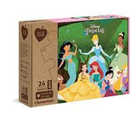Clementoni - 20257 - Puzzle Play For Future - Disney Princess - 24 pezzi - materiali 100% riciclati - Made in Italy, puzzle bambini 3 anni+