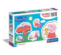 Clementoni - 20829 - Supercolor Puzzle - My First Puzzle - Peppa Pig - 3+6+9+12 pezzi - 4 puzzle sagomati - Made in Italy, puzzle bambini 2 anni+