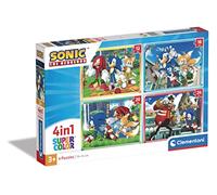 Clementoni - Puzzle 4v1 Sonic Prime Progressivo - 1-39 Pezzi