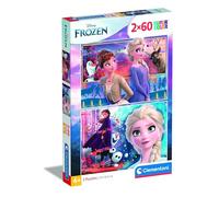 Clementoni supercolor puzzle disney frozen - 2x60 pezzi, puzzle bambini 4 anni