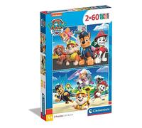 Clementoni - 21623 - Supercolor Puzzle - Paw Patrol - 2X60 Pezzi (Include 2 Puzzle Da 60 Pezzi) - Puzzle Bambini 5 Anni, Puzzle Cartoni Animati - Made In Italy