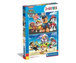 Clementoni - 21623 - Supercolor Puzzle - Paw Patrol - 2X60 Pezzi (Include 2 Puzzle Da 60 Pezzi) - Puzzle Bambini 5 Anni, Puzzle Cartoni Animati - Made In Italy