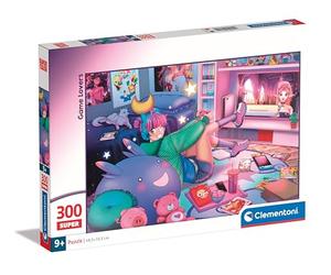 Clementoni - 21722 - Supercolor Puzzle - Game Lovers - 300 Pezzi - Puzzle Bambini 9 Anni, Puzzle Illustrazione, Made In Italy