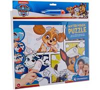 Clementoni - 22710 - Water Magic Puzzle - Paw Patrol - 30 pezzi - Made in Italy, puzzle bambini 3 anni, puzzle da colorare (pittura ad acqua), water puzzle con magic pen, puzzle cartoni animati