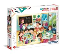 Clementoni - 23732 - Supercolor Puzzle - La Scuola - 104 Maxi Pezzi