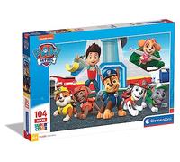 Clementoni - supercolor puzzle bambini paw patrol - 104 pezzi